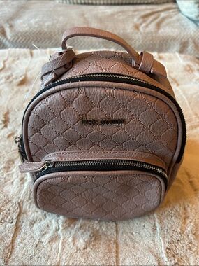 Steve Madden Mauve Quilted Mini Backpack